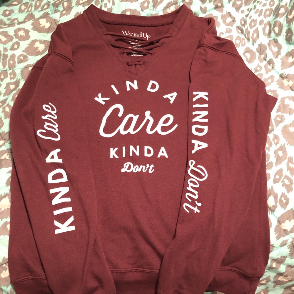 Lace up sweater